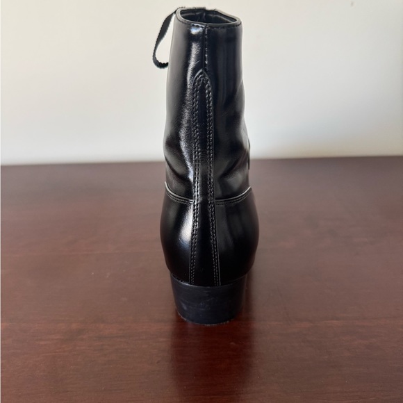 Black Lace-Up Women's Boots - Picture 3 of 10